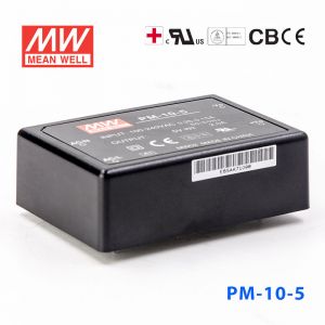 PM-10-5  10W  5V  2A   微漏电塑封Class2单路输出板上型医用明纬开关电源