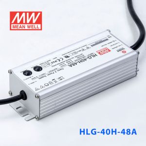 HLG-40H-48A  40W  48V 0.84A  强耐环境恒压+恒流PFC高效铝壳IP65防水LED电源(恒压恒流值可面板设定) 