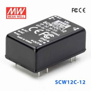 SCW12C-12  12W  36~72V 输入  12V  稳压单路输出明纬DC-DC转换模块电源