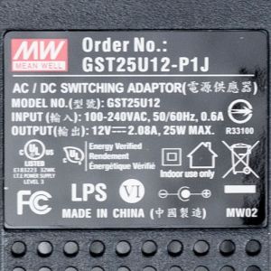 GST25U12-P1J 25W 12V2.08A高效能低空载损耗绿色节能美规适配器