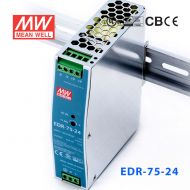 EDR-75-24 75W 24V3.2A单路输出明纬超薄型导轨安装电源