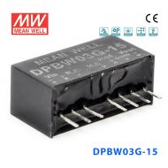 DPBW03G-15 3W 18~75V 转  ±15V 0.2A 稳压双路输出DC-DC模块电源
