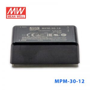 MPM-30-12台湾明纬30W 80~264V输入 12V2.5A输出医疗基板型电源
