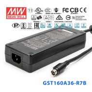 GST160A36-R7B 160W 36V4.44A高效能低空载损耗绿色节能桌上型适配器