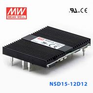 NSD15-12D12  15W  9.4~36V  输入 ±12V  稳压双路输出板上型明纬DC-DC变换电源