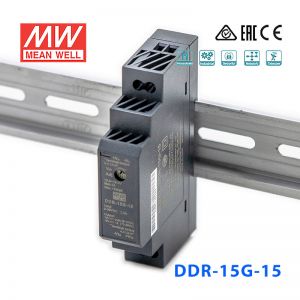 DDR-15G-15台湾明纬15W 9~36V输入 15V1A输出导轨型DC-DC电源