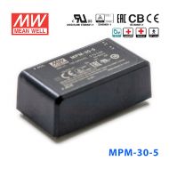 MPM-30-3.3台湾明纬19.8W 80~264V输入 3.3V6A输入医疗基板型电源