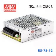 RS-75-12 75W 12V6A 单路输出明纬开关电源(G3系列-高性能内置有外壳)
