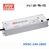 HVGC-240-2800D2 240W 2800mA 88Vac  输入强耐环境PFC高效铝壳IP67防水LED恒流电源(定时调光)