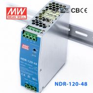 NDR-120-48 120W 48V2.5A单路输出明纬超薄型导轨安装电源