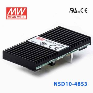 NSD10-48S3  10W  22~72V  输入 3.3V 稳压输出板上安装型明纬DC-DC变换电源