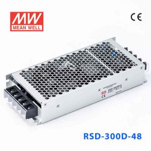 RSD-300D-48  300W  57.6-154V 输入48V 6.3A  铁路用外壳型单路输出DC-DC转换明纬开关电源