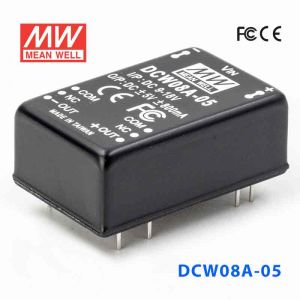 DCW08A-05  8W  9~18V  输入 ±5V  稳压双路输出明纬DC-DC转换模块电源