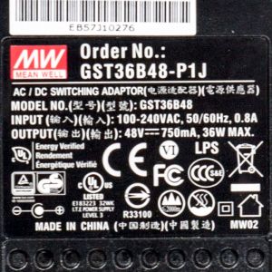 GST36B48-P1J 36W 48V0.75A高效能低空载损耗绿色节能桌上型适配器