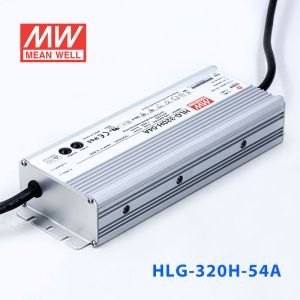 HLG-320H-54A  320W  54V 5.95A  强耐环境恒压+恒流PFC高效铝壳IP65防水LED电源(恒压恒流值可面板设定) 