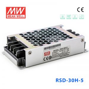 RSD-30H-5 30W 40~160V输入 5V 6A 输出铁道专用明纬DC-DC转换电源