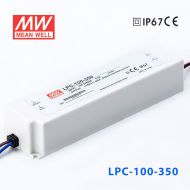 LPC-100-350    100W     350mA恒流输出明纬牌IP67防水塑壳LED电源