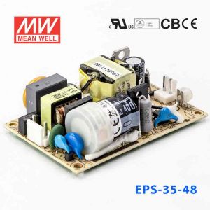 EPS-35-48 35W 48V0.75A 单路输出裸板高效低空载损耗明纬开关电源