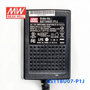 GST18U07-P1J 15W 7.5V2A高效能低空载损耗绿色节能美规适配器