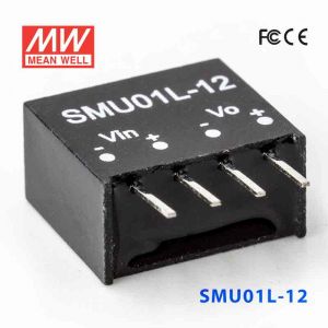 SMU01L-12  1W  5V-12V  非稳压单路输出明纬DC-DC转换模块电源