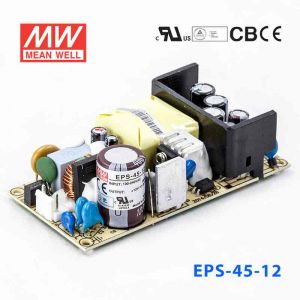 EPS-45-12 45W 12V3.75A 单路输出裸板高效低空载损耗明纬开关电源