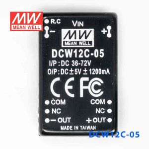 DCW12C-05  12W  36~72V  输入 ±5V  稳压双路输出明纬DC-DC转换模块电源