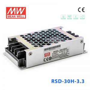 RSD-30H-3.3 30W 40~160V输入 3.3V 6A 输出铁道专用明纬DC-DC转换电源