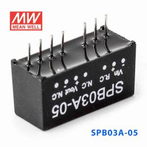 SPB03A-05  3W  9~18V  输入 5V  稳压单路输出明纬DC-DC转换模块电源
