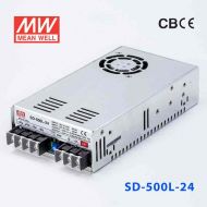 SD-500L-24  500W  19~72V  输入  24V  21A  输出有外壳明纬DC-DC转换电源