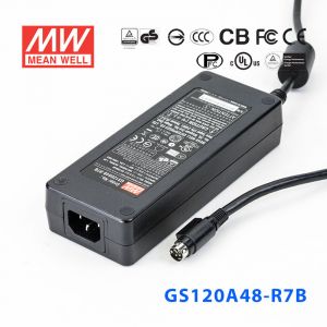 GS120A48-R7B 120W 48V2.5A 输出绿色能源明纬电源适配器(三线插口)