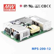 MPS-200-12 200W 12V16.7A 输出微漏电带PFC医用无外壳明纬开关电源