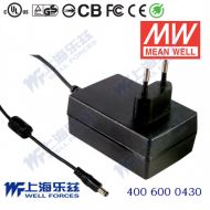GS18E28-P1J 18W 28V0.64A 输出绿色能源明纬墙插电源适配器(欧式插头) 