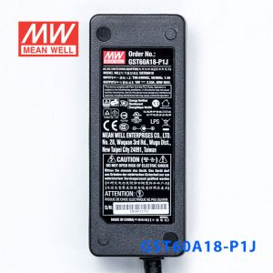 GST60A18-P1J 60W 18V3.33A高效能低空载损耗绿色节能桌上型适配器