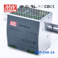 DRP-240-24 240W 24V10A 单路输出DIN导轨安装带PFC功能明纬开关电源