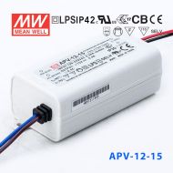 APV-12-15   12W    15V   0.8A 明纬牌恒压输出防水塑壳LED照明电源