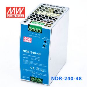NDR-240-48 240W 48V5A单路输出明纬超薄型PFC导轨安装电源