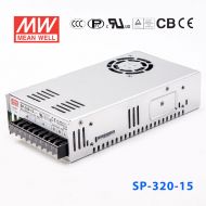 SP-320-15 320W 15V20A 单路输出带PFC功能CCC认证明纬开关电源