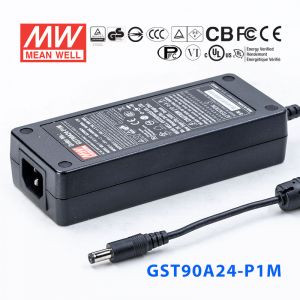 GST90A24-P1M 90W 24V3.75A高效能低空载损耗绿色节能桌上型适配器