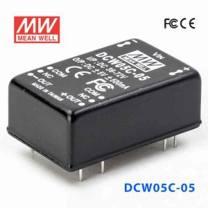 DCW05C-05  5W  36~72V  输入 ±5V  稳压双路输出明纬DC-DC转换模块电源
