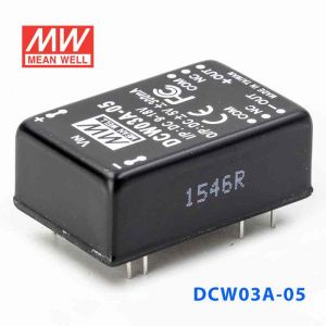 DCW03A-05  3W  9~18V 输入 ±5V 稳压双路输出明纬DC-DC转换模块电源