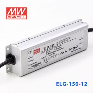 ELG-150-12  120W  12V 10A  基本型(线缆接线/铝壳IP67/100～305Vac输入)明纬PFC防水LED电源