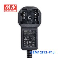 GEM12I12-P1J 12W 12V 1A输出明纬环保可换插头医疗电源适配器