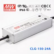 CLG-150-24A  150W  24V 6.3A 恒压+恒流PFC高效铝壳IP65防水LED电源(恒压恒流值可内部电位器调整)