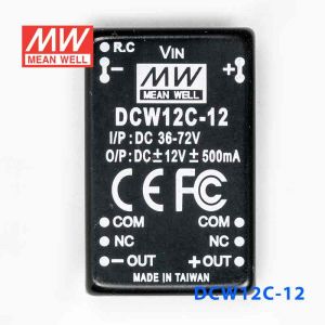DCW12C-12  12W  36~72V  输入 ±12V  稳压双路输出明纬DC-DC转换模块电源