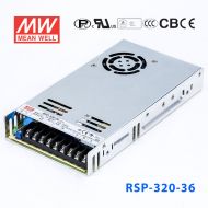 RSP-320-36 320W 36V8.9A 单路输出带功率因素校正超薄型明纬开关电源 