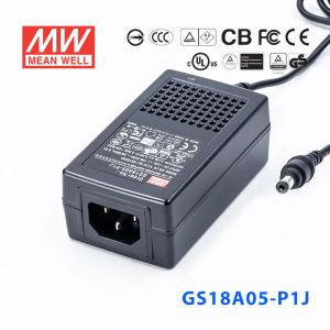 GS18A05-P1J 18W 5V3A 输出绿色能源明纬电源适配器(三线插口)