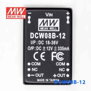 DCW08B-12  8W  18~36V 输入  ±12V  稳压双路输出明纬DC-DC转换模块电源