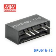 DPU01N-12 1W 24V 转 ±12V  非稳压双路输出明纬DC-DC转换模块电源