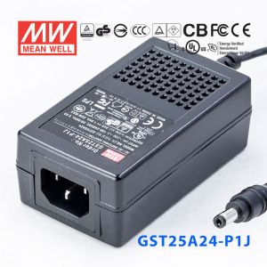 GST25A24-P1J 25W 24V1.04A高效能低空载损耗绿色节能桌上型适配器
