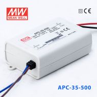 APC-35-500 35W 25-70V     500mA 明纬牌恒流输出防水塑壳LED照明电源  